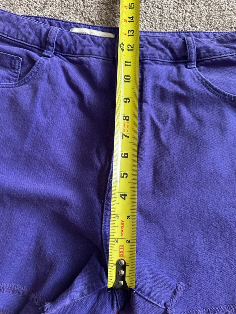 NWT Anthropologie Pilcro High Rise Purple Jean Shorts Women’s Sz 32 Summer Denim - Picture 15 of 16